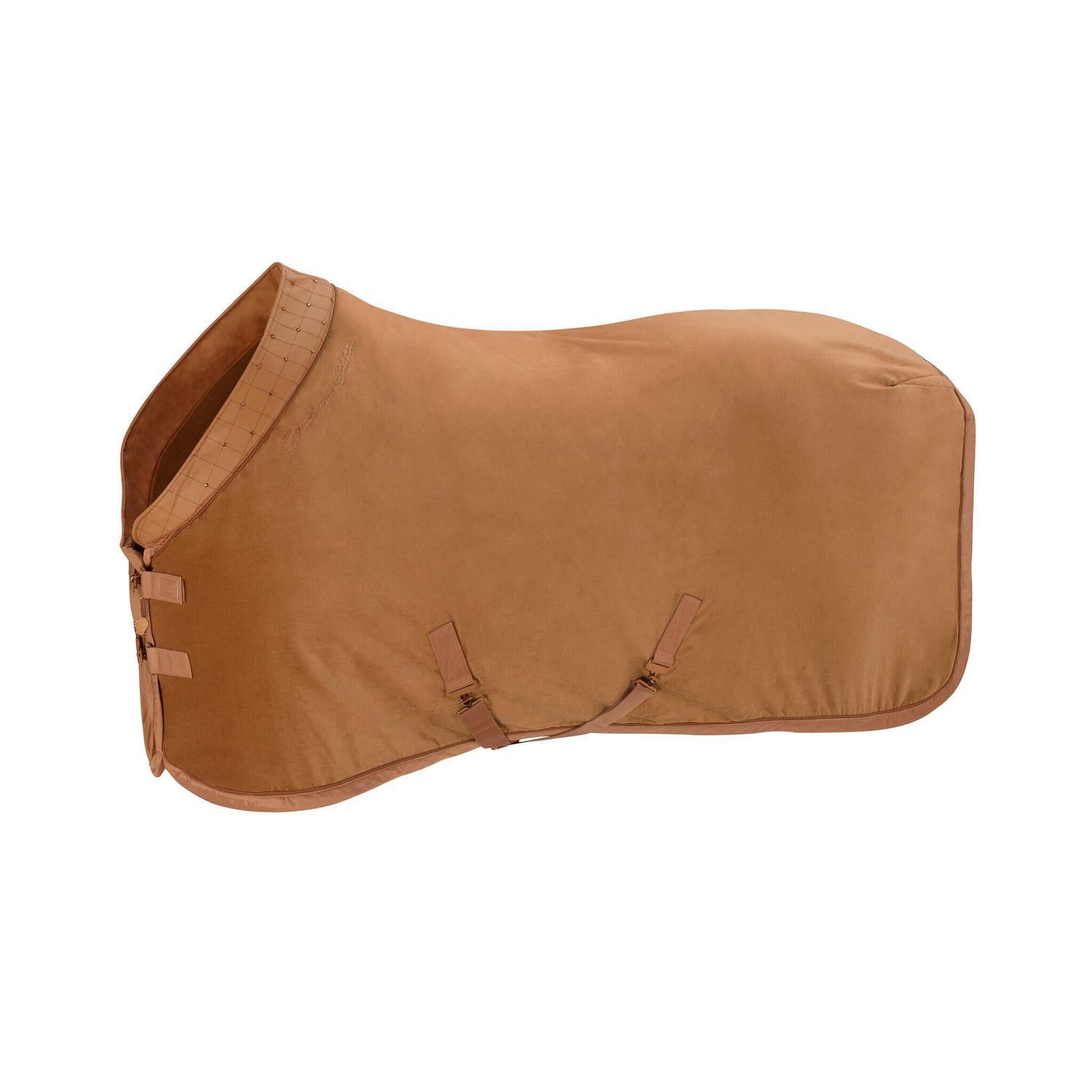Eskadron Sweat Horse Blanket Velvet Crystal Platinum 23 Cognac, Size: 125/175/5.9