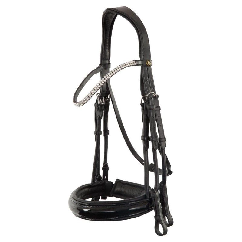 BR Stang and Bitless Bridle Swindon II, Color: Zwart/Zwart, Size: Full