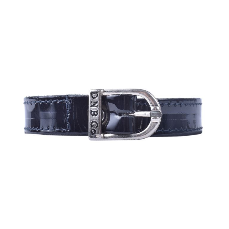 DeNiro Rail Belts Patent, Color: Black, Detail: Silver