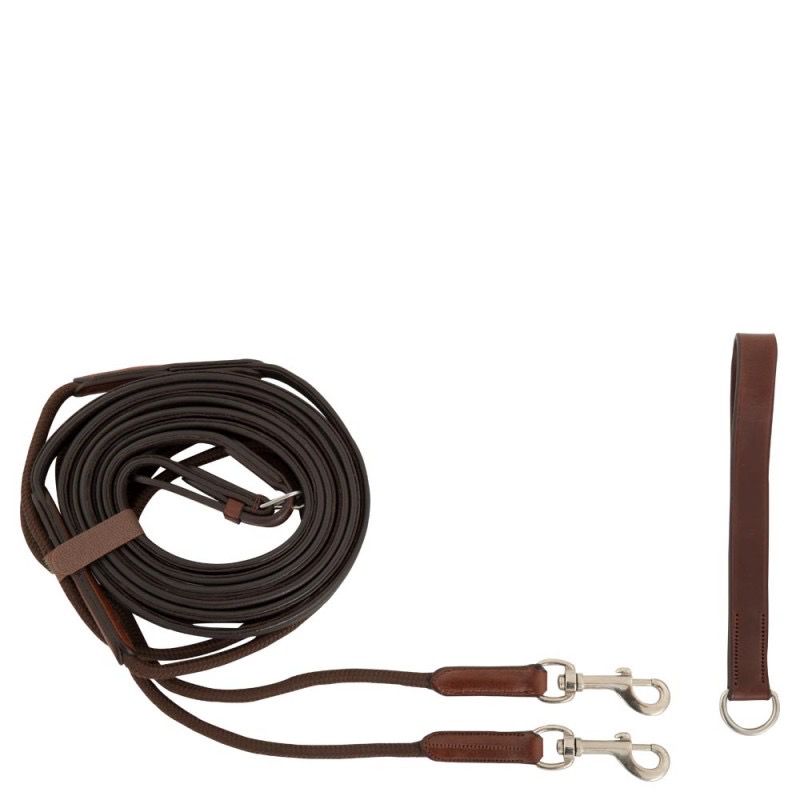 BR Slofttin Reins Norwich, Color: Oak/Zilver, Size: Cob