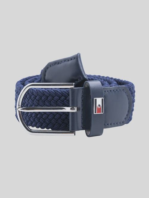 Tommy Hilfiger Equestrian San Jose Stretch Braided Belt, Color: Desert Sky, Size: 90-100cm