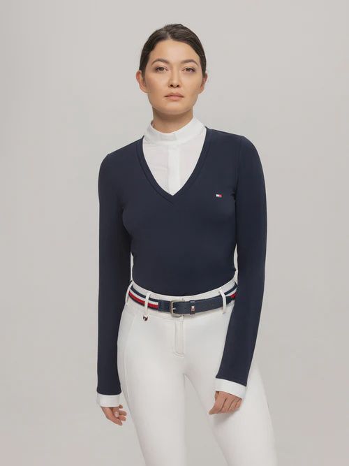 Tommy Hilfiger Equestrian Montana 2-in-1 competition shirt ladies, Color: Desert Sky, Size: XS