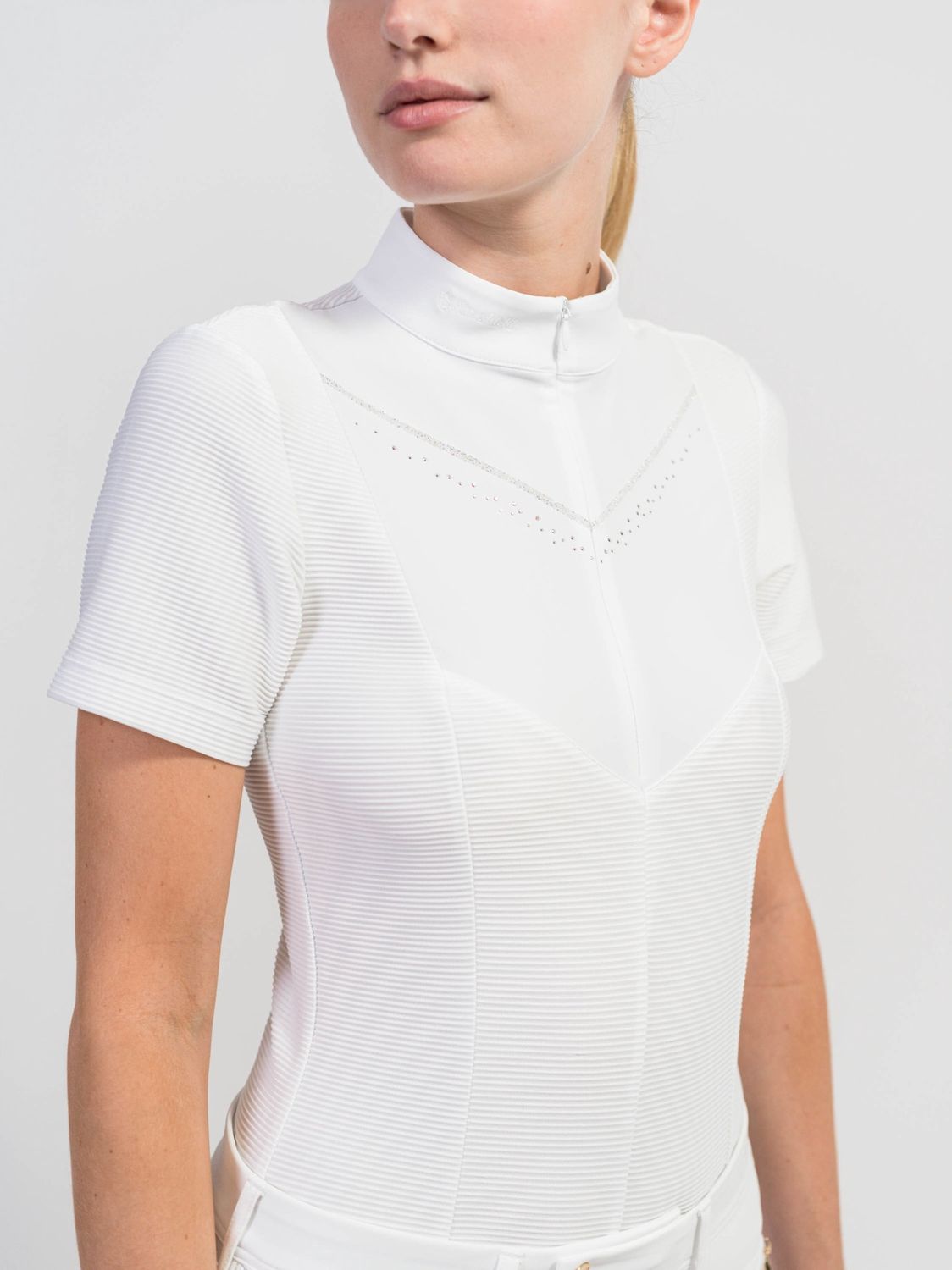Samshield Scarlett Short Sleeves Women&#39;s Shirt Texturized, Color: White, Size: XS
