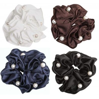 SD Design Satin Pearl Scrunchie