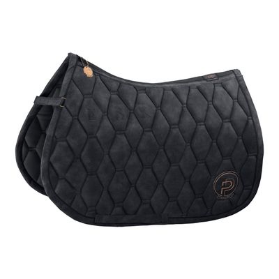Eskadron Saddle Pad Metallic Faux Leather Platinum 23 Black