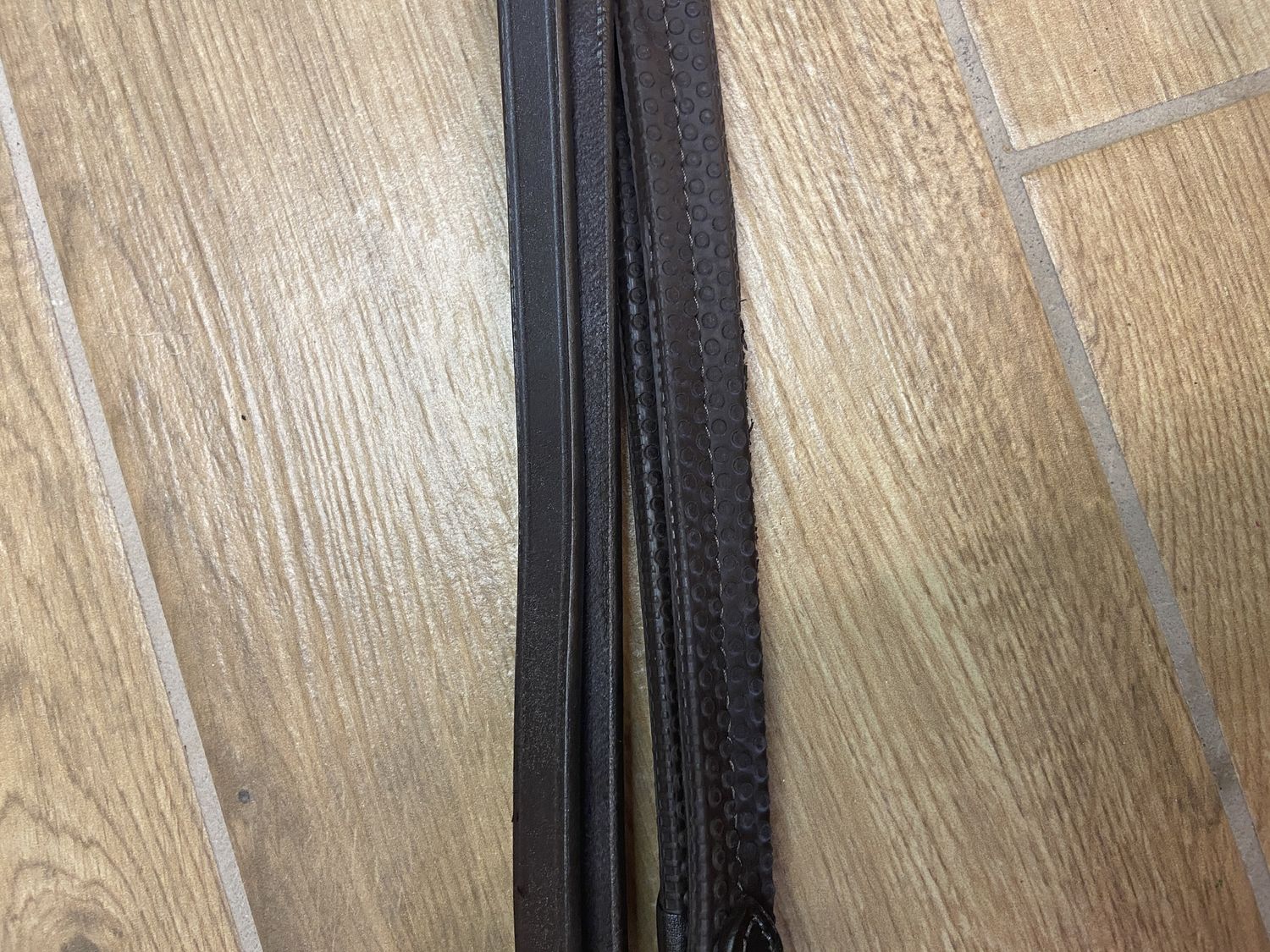 Euroriding Toulon Rubber Reins, Color: Bruin, Size: Cob