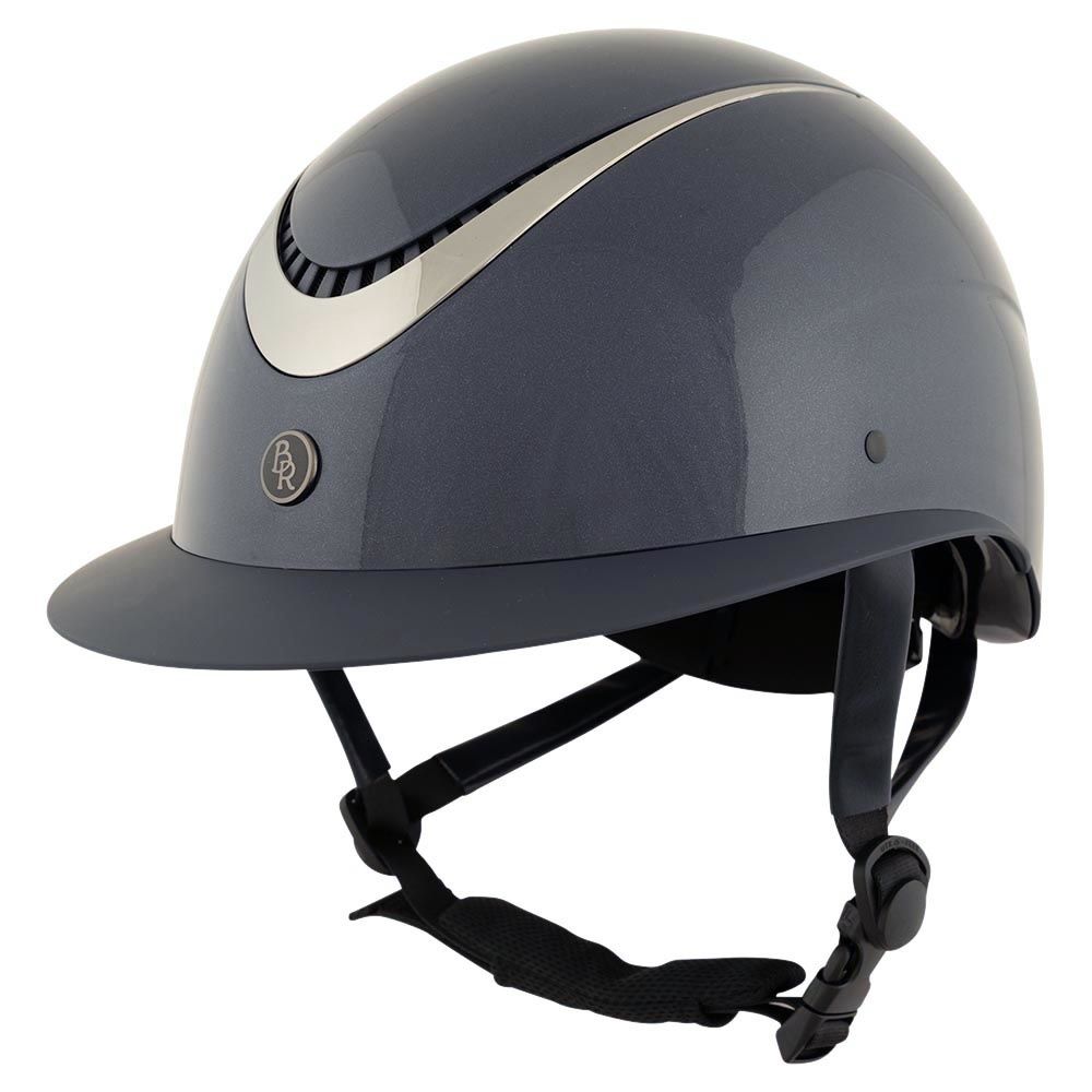 BR Riding Helmet Thèta Plus, Color: Navy, Detail: Glossy, Size: 52/54