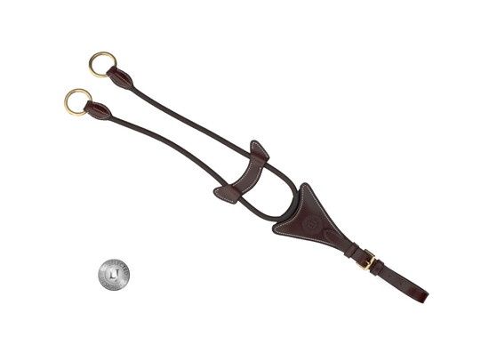 LJ Leathers Pro Selected Elastic Martingale Fork, Color: Australian nut, Size: Full