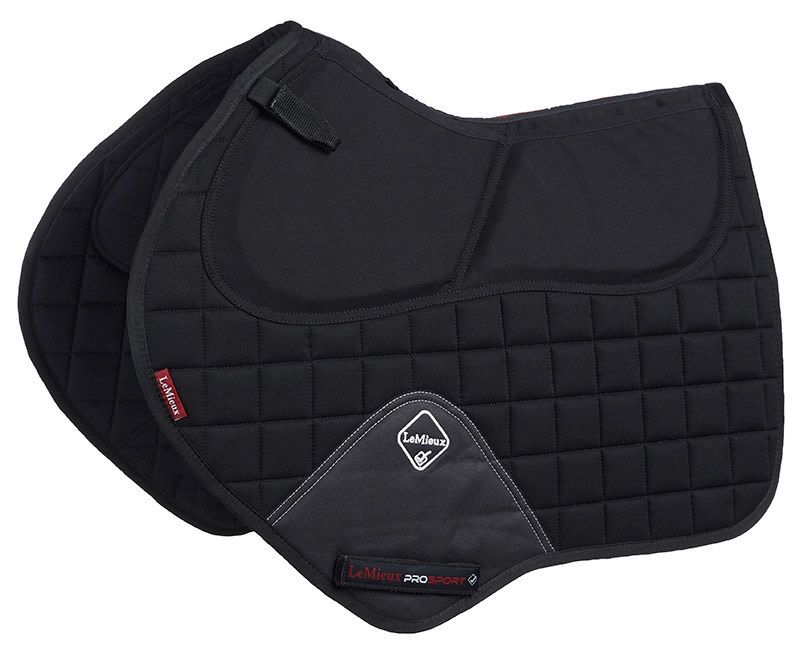 Tapis de selle LeMieux Pro-Sorb Plain à contact étroit, Color: Black, Size: Jump - Full