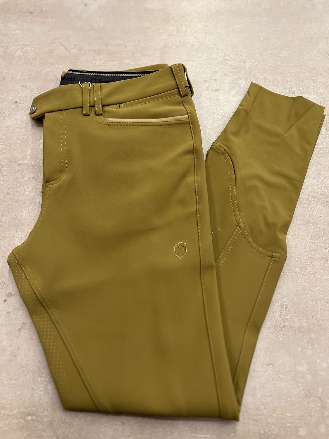 Breeches Marceau Edouard Matt Full Grip SS22, Color: Olive, Size: M