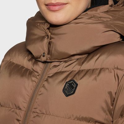 Chamonix Puffer Vest Dames, Color: Camel Metal Eclipse, Size: M