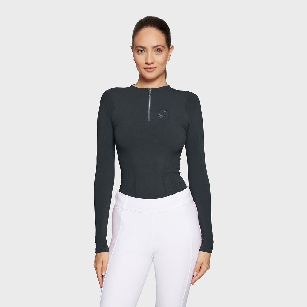 Samshield Seamless Polo Zelda Ladies, Color: Moonless Night, Size: XS
