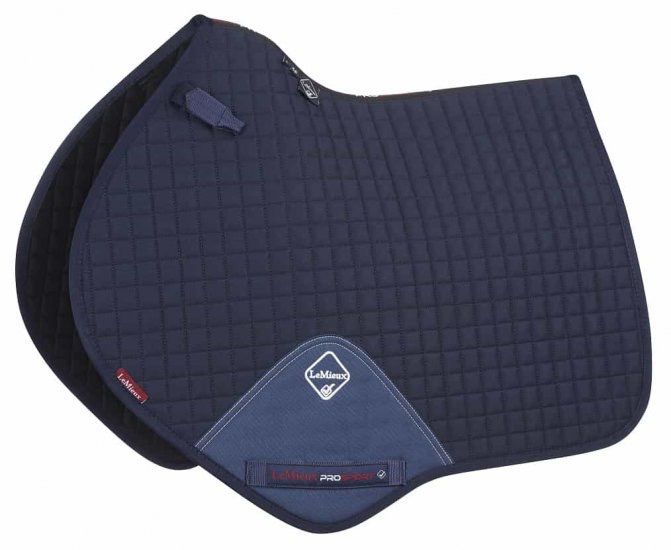 LeMieux Cotton Close Contact Saddle Pad, Color: Navy, Size: Jump - Full