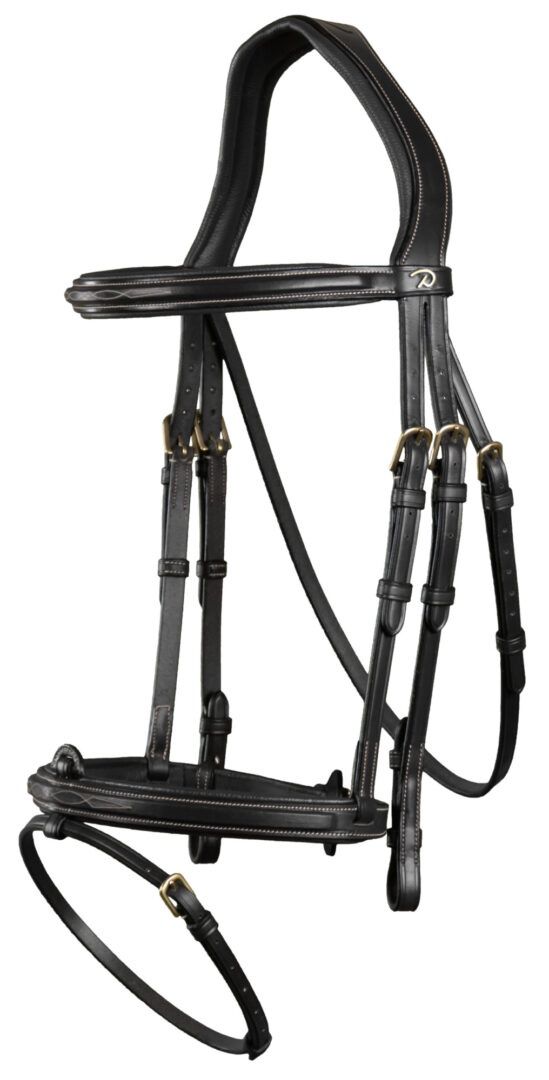 Dy&#39;on Flash Noseband Bridle With Snap Hooks Working Coll, Color: Black, Size: Cob