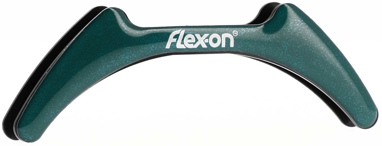 Flex-On Pair Of Magnetic Stickers Green Composite Stirrups, Color: Dark Green Silver, Size: Adult