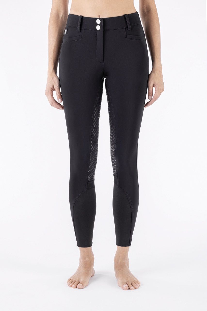 Equiline Ladies Full Grip Riding Breeches Adellek, Color: Zwart, Size: XXL
