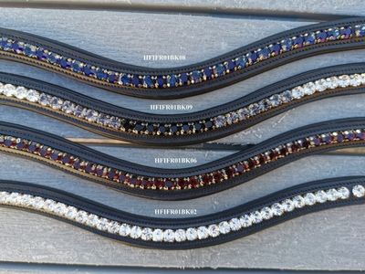 HFI Padded Wave Browband + Rhinestone