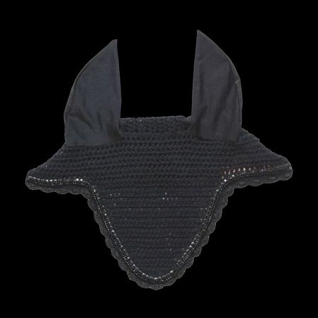 Kentucky Ear Cap Long Stone &amp; Pearl, Color: Black, Size: Full