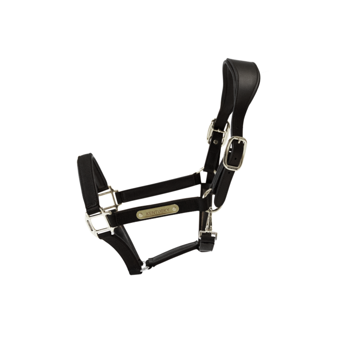 Kentucky Nylon Anatomic Halter, Color: Black, Size: Full