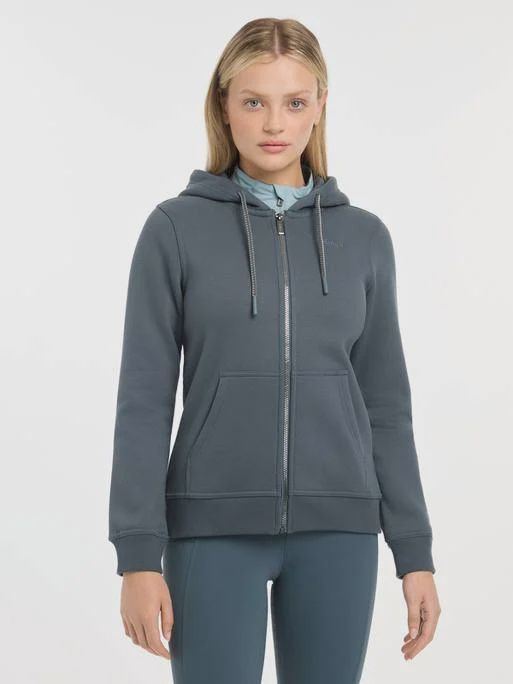 Elle Hoodie met Rits Dames, Color: petrol, Size: S