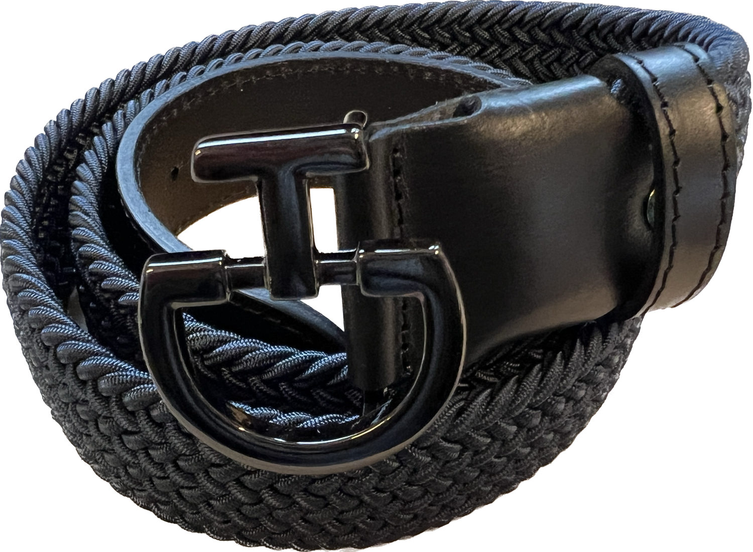 Cavalleria Toscana Men&#39;s Elastic Belt CT Clasp, Color: Navy (7J99), Size: M
