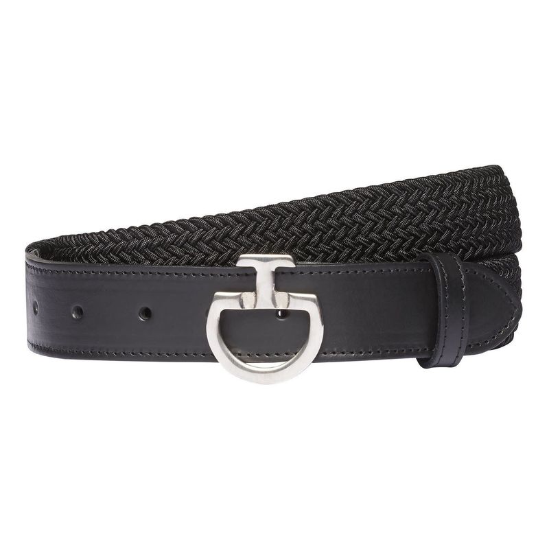 Cavalleria Toscana Men&#39;s Elastic Belt, Color: Navy, Size: M