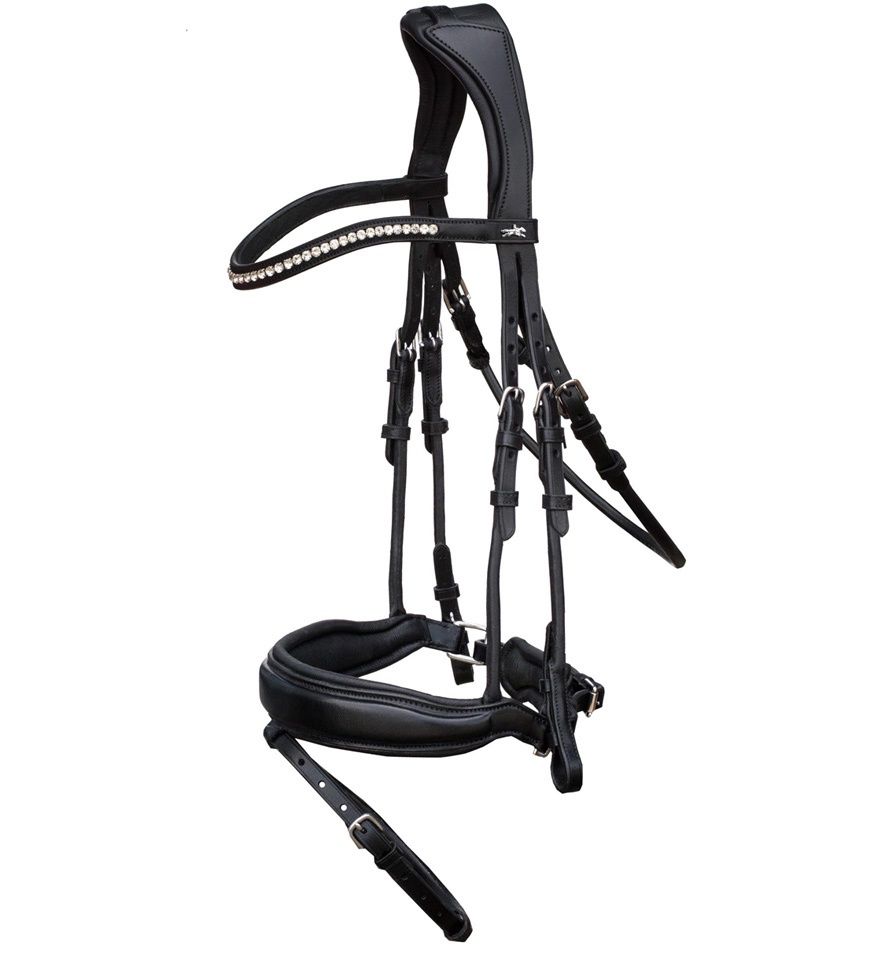Schockemöhle Malibu Anatomical Bridle, Color: Black, Size: Full