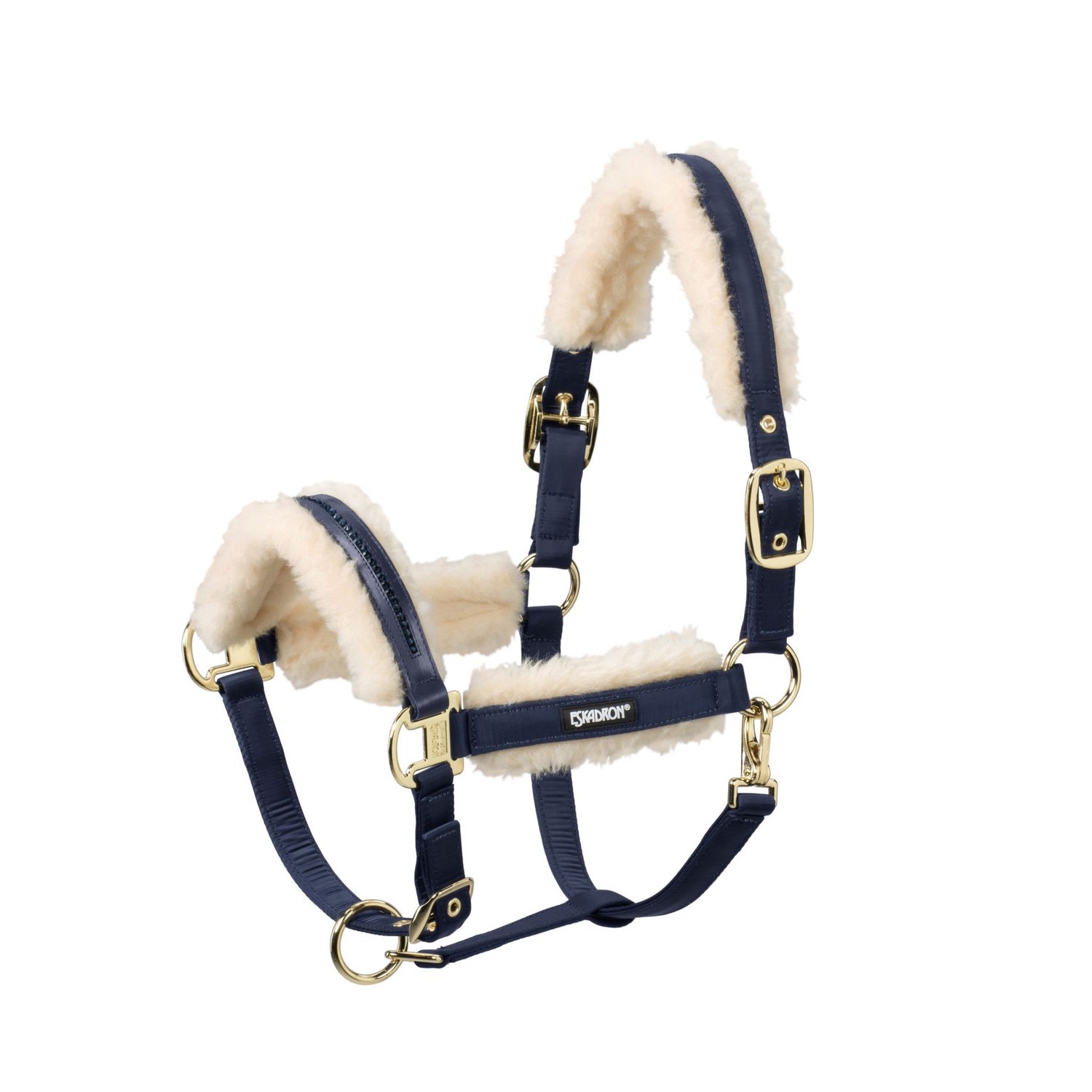 Eskadron Headcollar Double Pin Evo-Wool, Color: Nightblue, Size: Pony