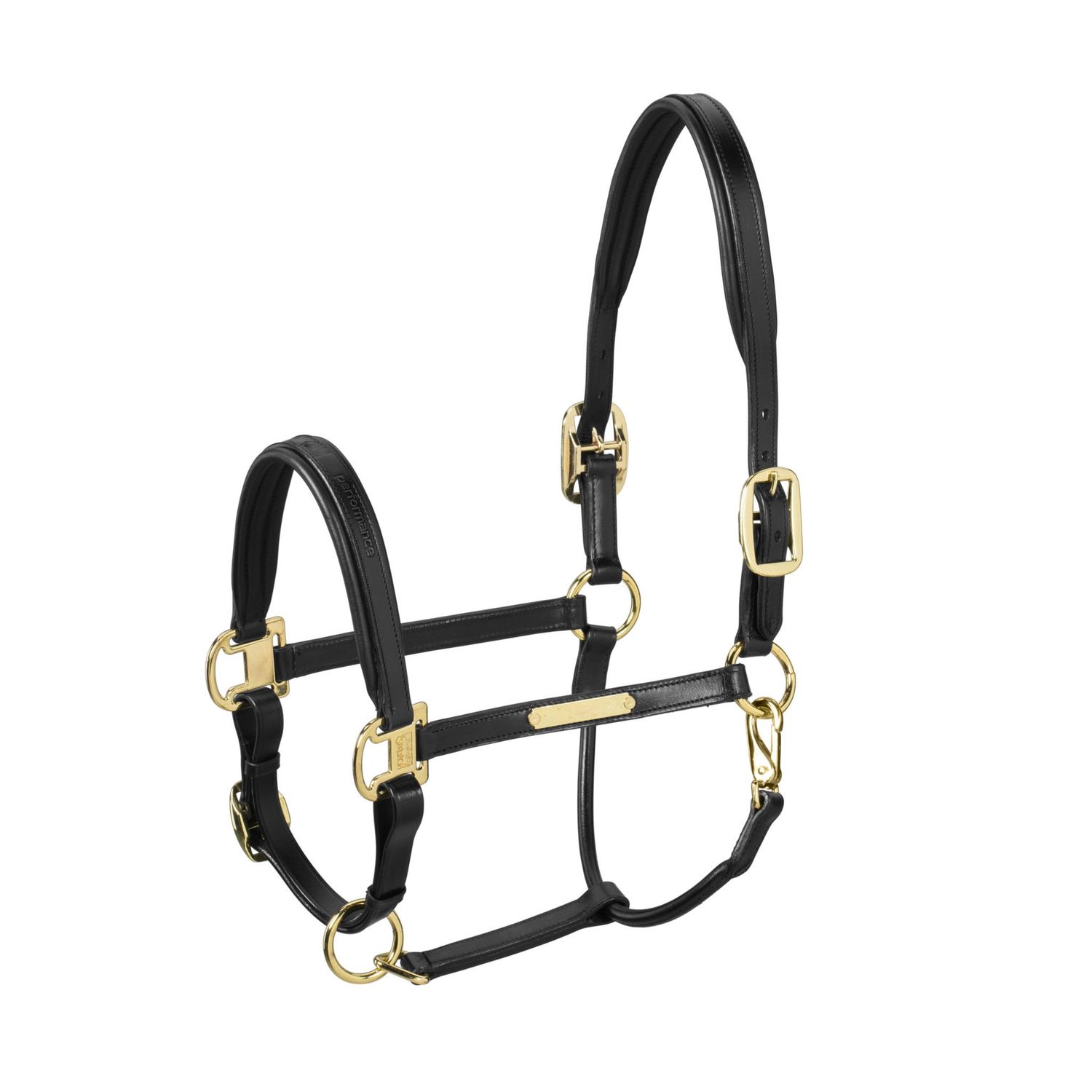 Headcollar Leather Elegance, Color: Black, Size: Cob