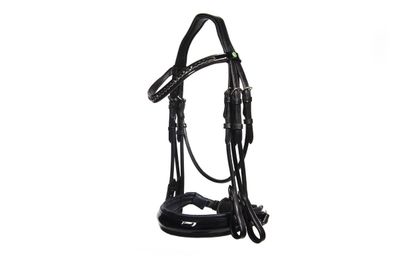 LJ Leathers Bridle &#39;New Pro Dressage&#39; bar and snaffle