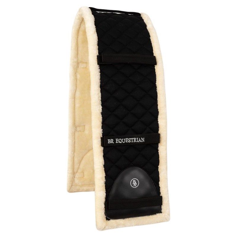 BR Longeing Pad Artificial Fur, Color: Black/Naturel, Size: Full