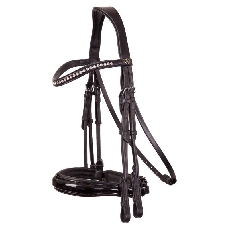 BR Bridle Keswick Snaffle, Color: Zwart, Size: Cob