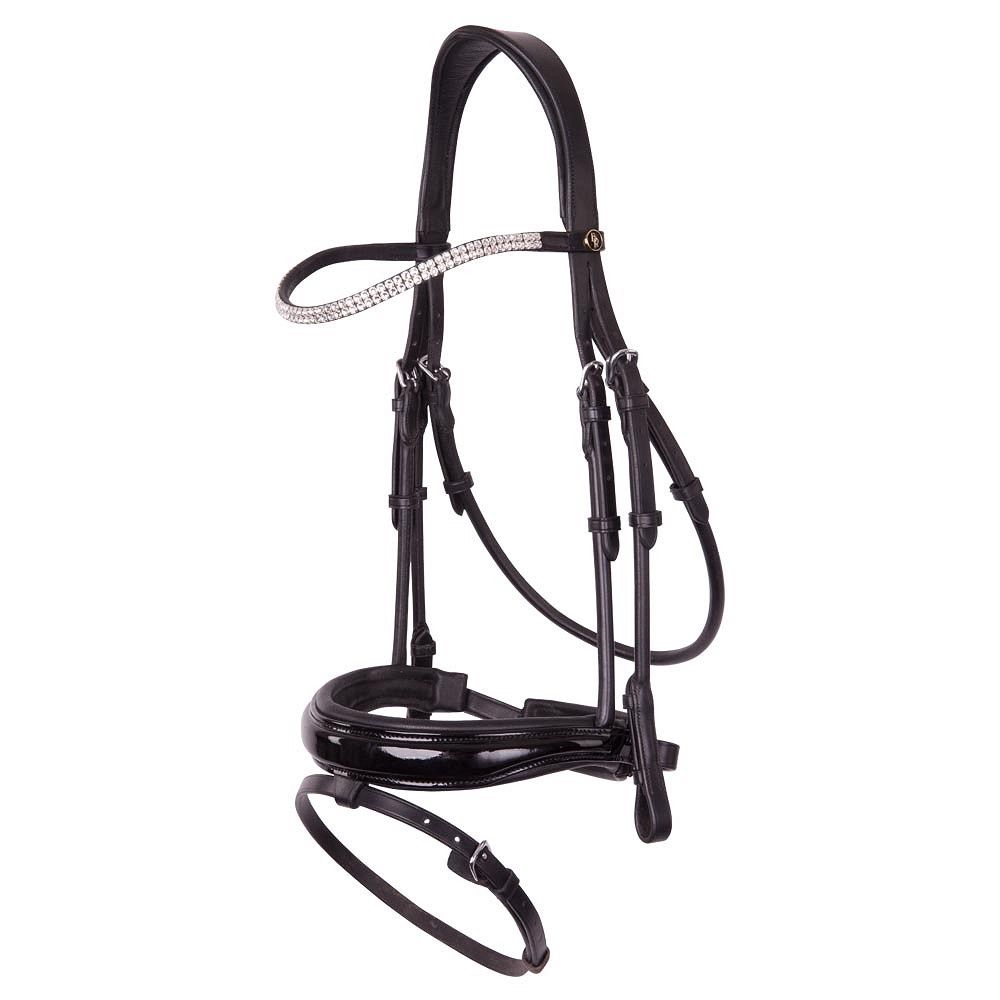 BR Headstall Plymouth II, Color: Zwart/Zwart, Size: Cob