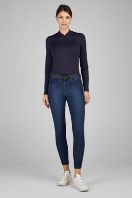 Brinja Jeans Culotte d&#39;équitation Dames, Color: Denim Blue, Size: S