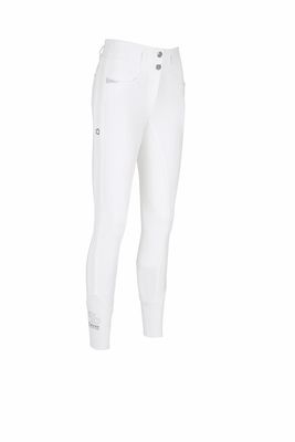 Laure Rijbroek Dames Lederen zitting, Color: White, Size: XS