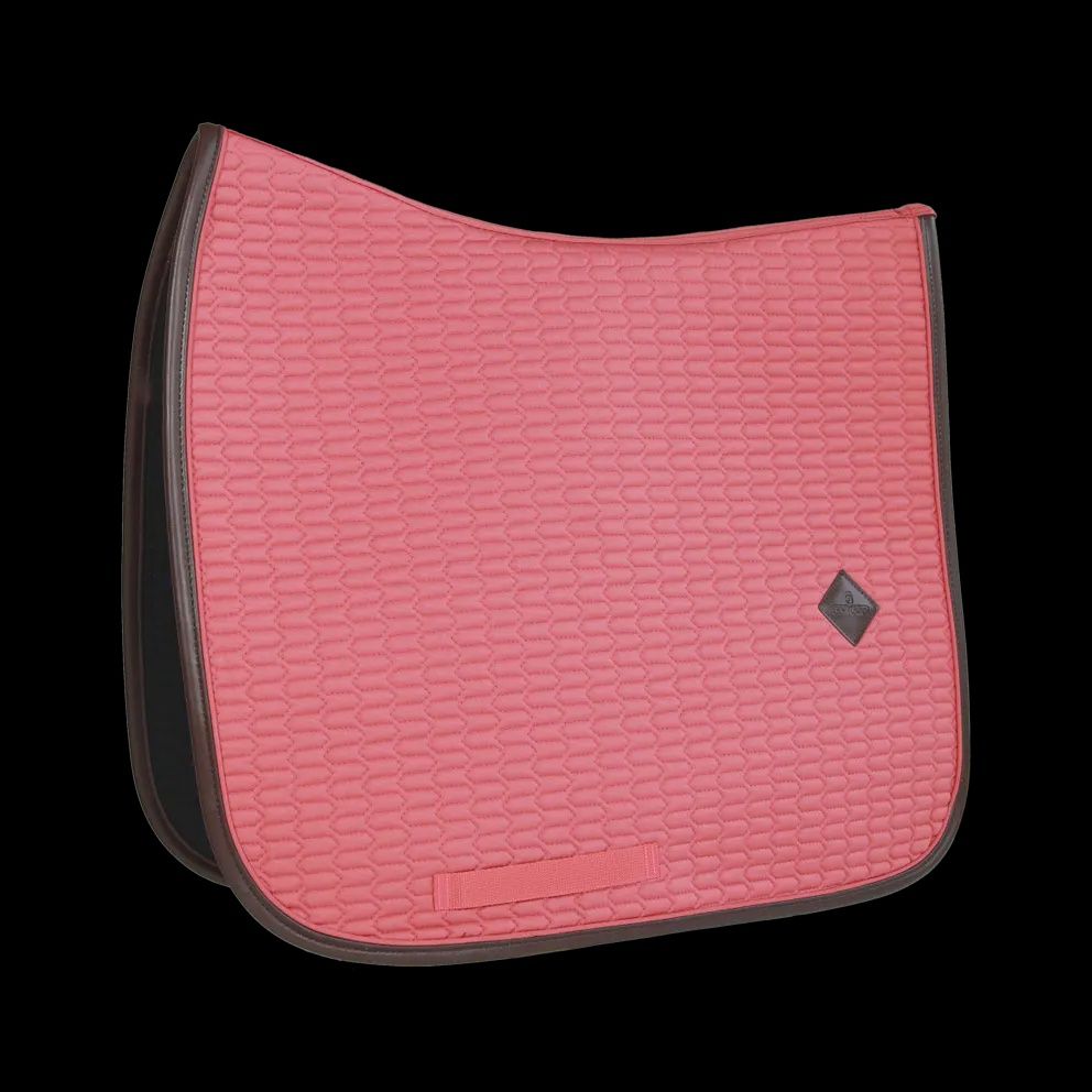 Kentucky Saddle Pad Color Edition Leather, Color: Coral, Size: Full, Detail: Dressage