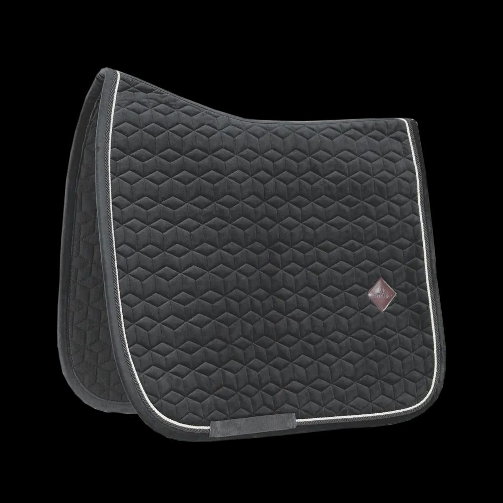 Kentucky Saddle Pad Basic Velvet, Color: Black, Size: Dressage - Full