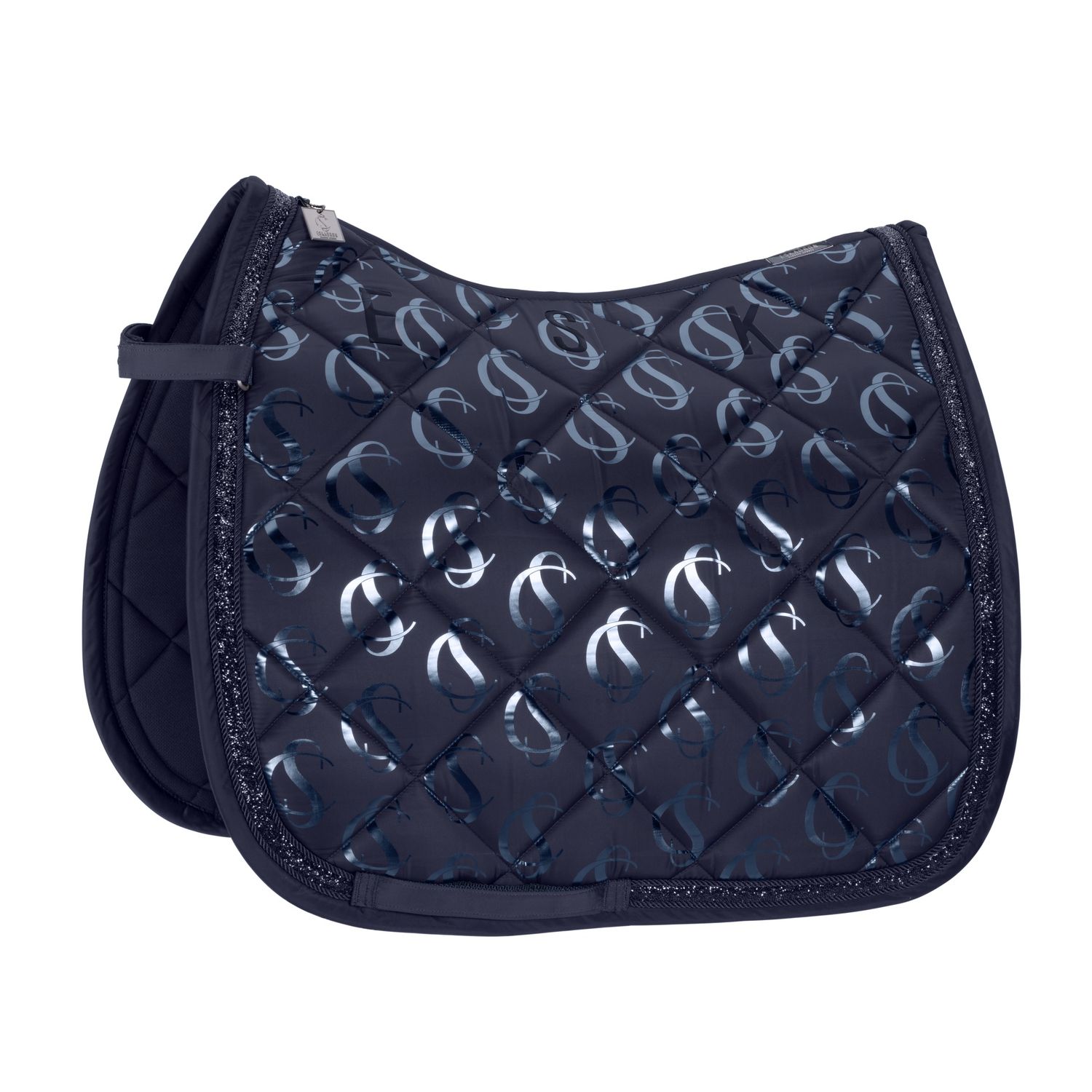 Eskadron Saddle Pad Glossy Jewel Classic Sports 24, Color: Navy, Size: Dressage Full