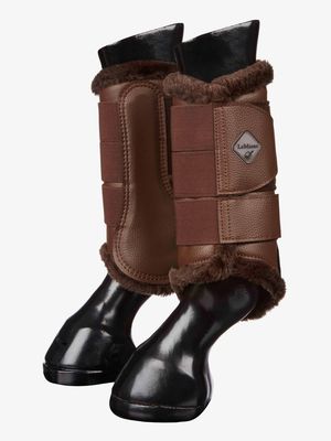 Fleece Lined Brushing Boots, Color: Brown/Brown, Size: XL