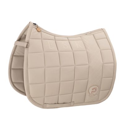 Eskadron Saddle Pad Big Square Faux Leather Platinum 23 Tan Taupe