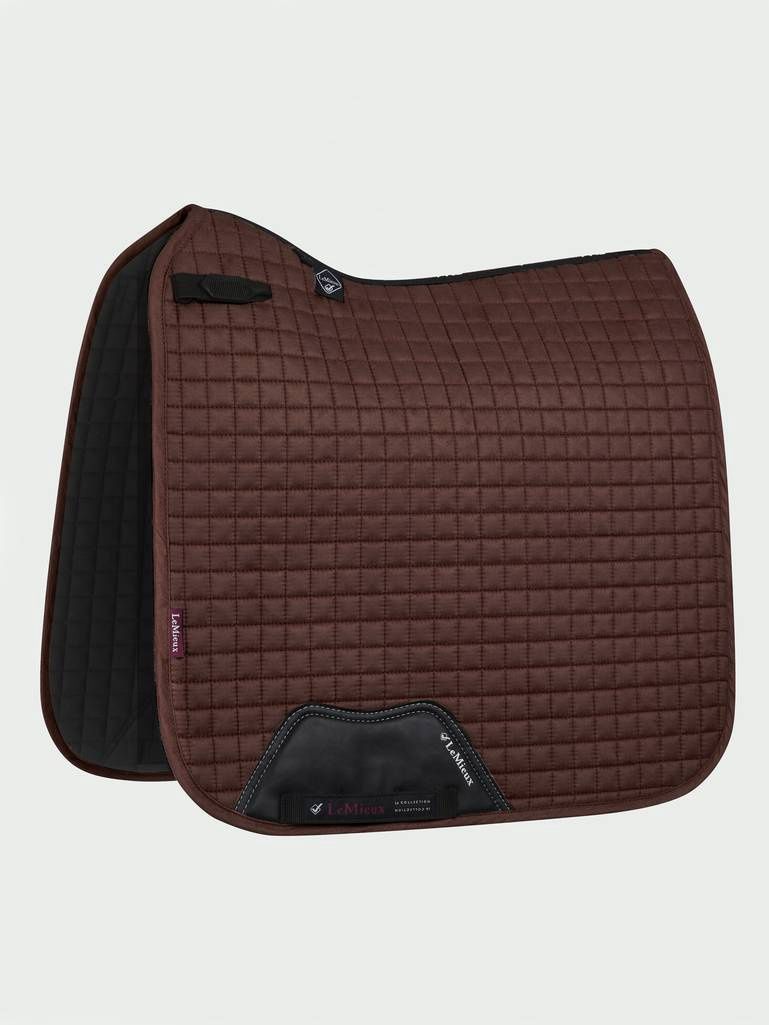 LeMieux Suede Dressage Saddle Pad Square, Color: Brown, Size: Dressage - Full