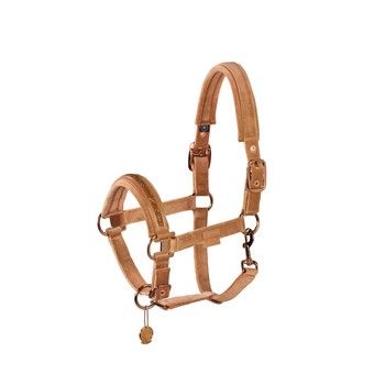 Eskadron Headcollar Double Pin Velvet Jewel Platinum 23 Cognac