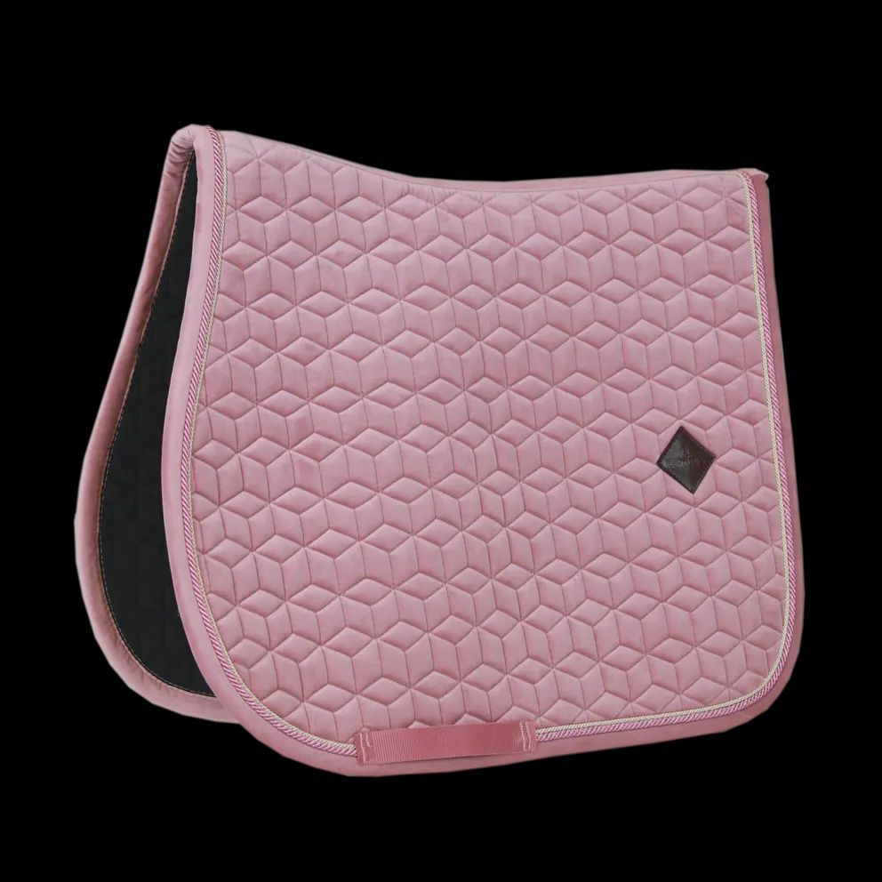 Kentucky Saddle Pad Velvet, Color: Old Rose, Detail: Jumping, Size: Full
