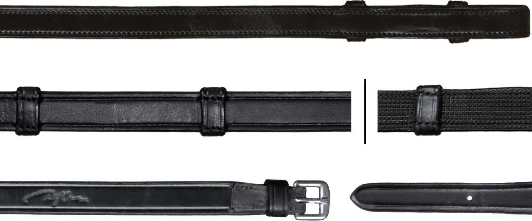 Dy&#39;on 5/8 Hunter reins 7 loops (No stopper) New Eng, Color: Black, Size: Full