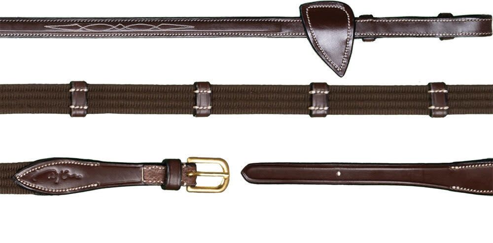 Dy&#39;on 5/8 Web Reins With 9 Leather Loops, Color: Brown, Size: Cob