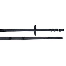 Euroriding Anti-Slip Reins Atlanta; Natural Line, Color: Zwart, Size: Full