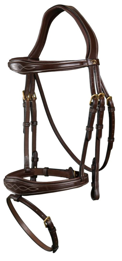 Dy&#39;on Anatomic Flash Noseband Bridle - D Collection, Color: Brown, Size: Pony