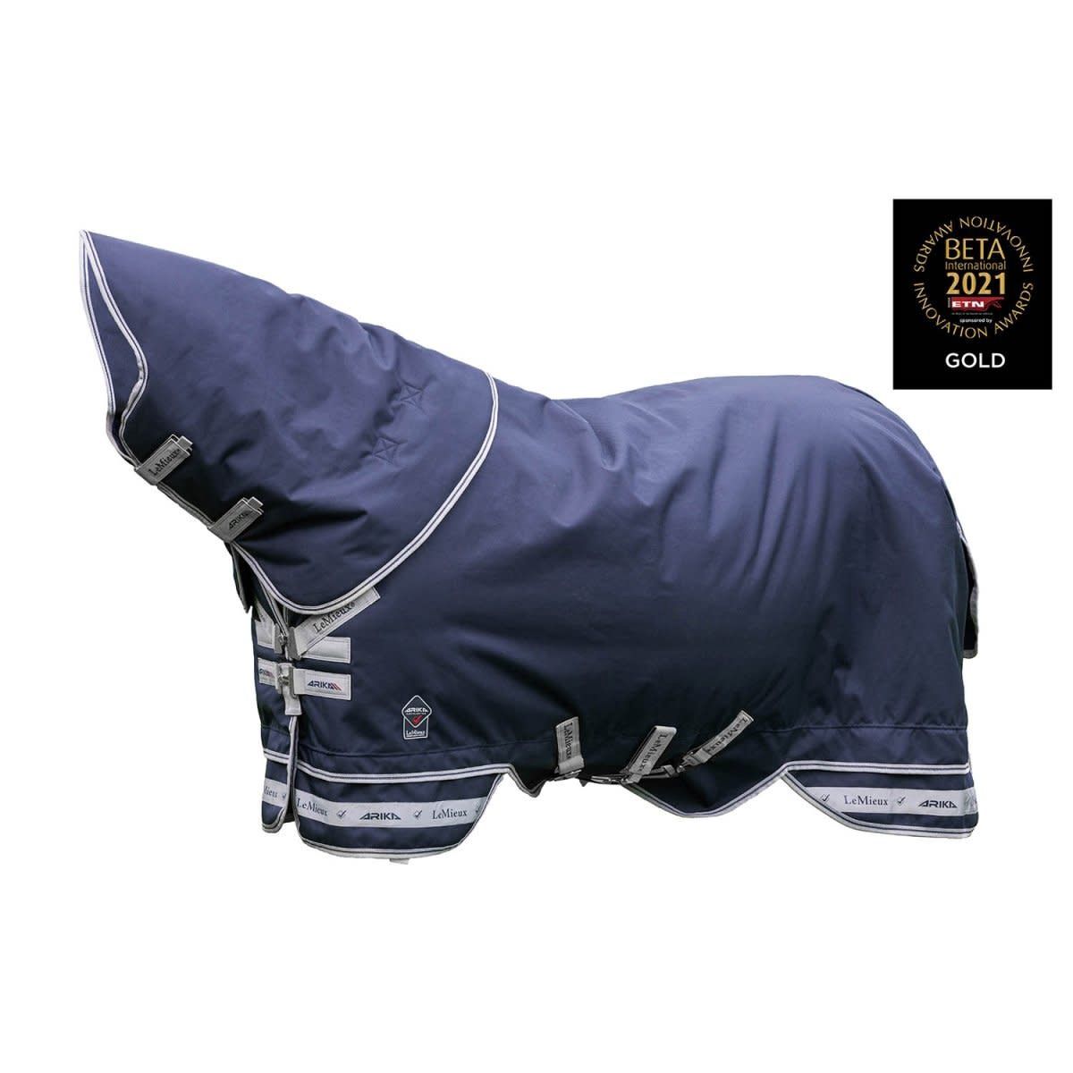 LeMieux Arika Storm-Tek Outdoor Blanket, Color: Navy, Detail: 50g, Size: 145/195/6.6