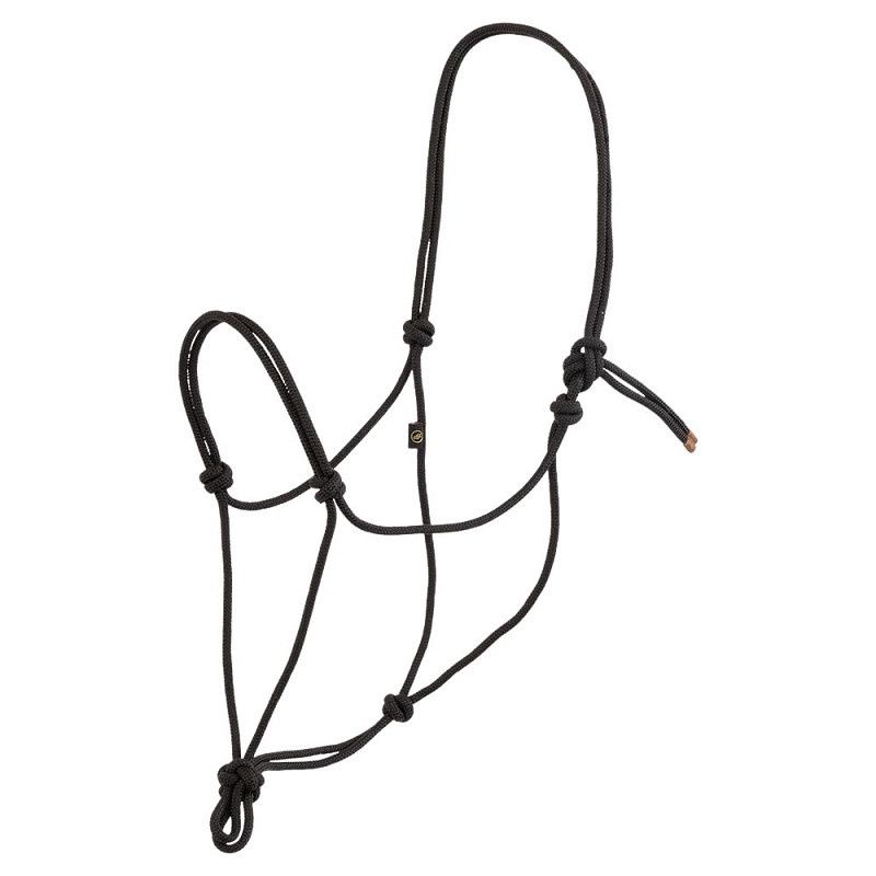 Rope halter, Color: Black, Size: Pony