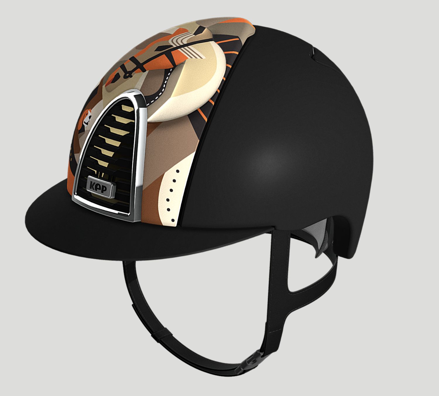 Kep Italia Cromo 2.0 Textile Black Pegasus Orange Frame Silver Subgrid Gold, Size: M(51-58)